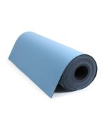 ESD bench matting with a light blue dissipative top layer. Available in 600mm and 1200mm widths and 10-metre full-length rolls. 