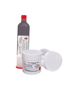 The no1 Leaded solder paste from Qualitek. In a Tin Lead Silver alloy and in jars and cartridges.